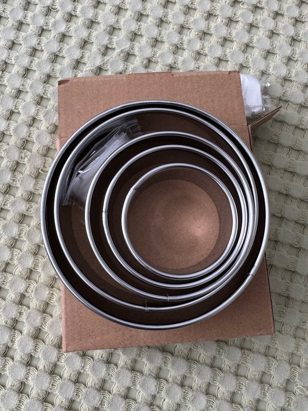 Stainless Steel Round Cookie Cutter Set - Silver